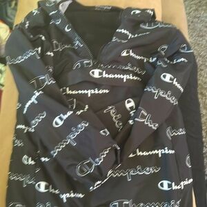 Champion black and white windbreaker pullover